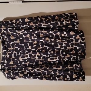 Pleated multi color print skirt